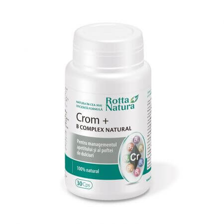 Chromium + B Complex Natural, 30 capsules, Rotta Natura