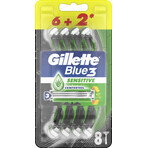 Rasoir Gillette B3 Sensitive, 8 pièces