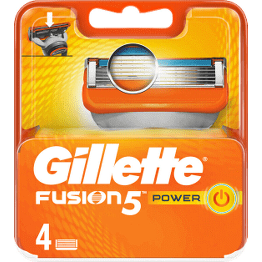 Gillette Power razor refills, 4 pcs