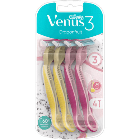 Gillette Venus Aparat de ras Dragonfruit, 4 buc