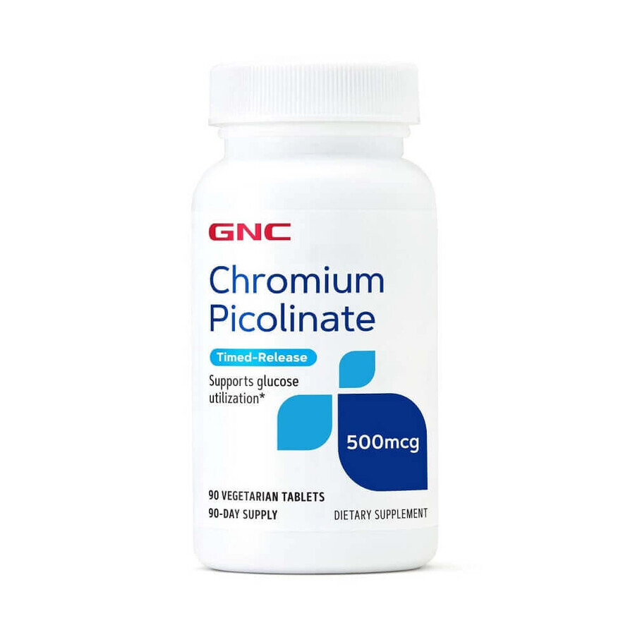 Cromo picolinato 500 mcg (025313/025314), 90 compresse, GNC