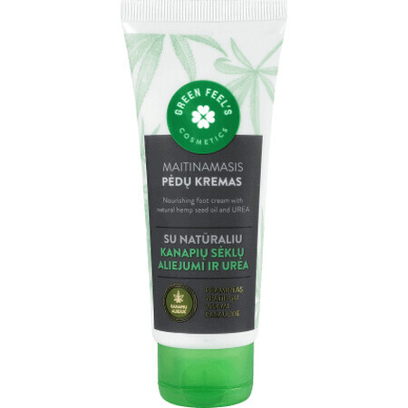 Green Feels Crema piedi alla canapa, 75 ml