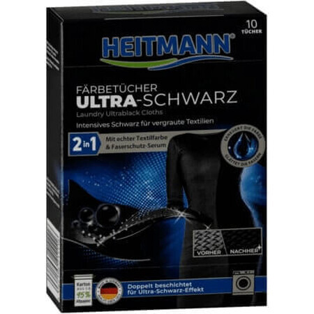 HEITMANN Tovaglioli da bucato neri, 10 pz