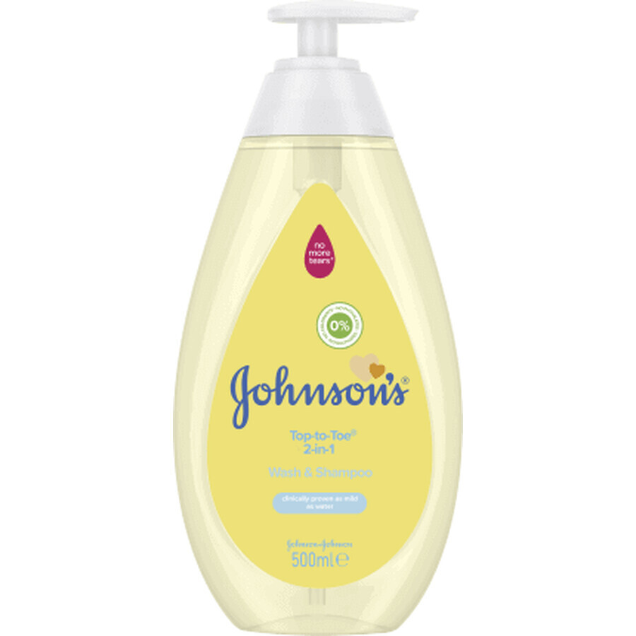 Lozione da bagno e shampoo 2 in 1 di Johnson per neonati, 500 ml