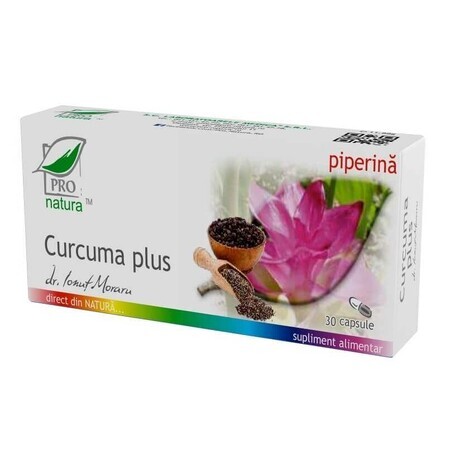 Turmeric plus piperine, 30 capsules, Pro Natura