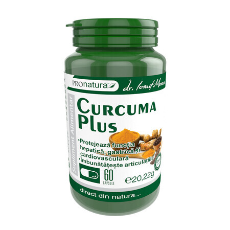 Curcuma più piperina, 60 capsule, Pro Natura