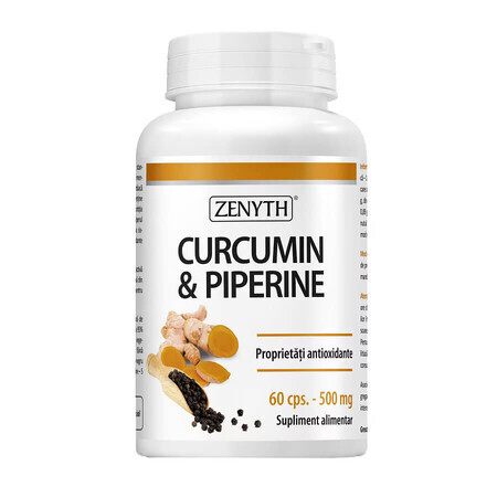 Curcumin & Piperine, 60 capsule, Zenyth