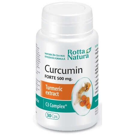 Curcumina Forte 500mg, 30 capsule, Rotta Natura