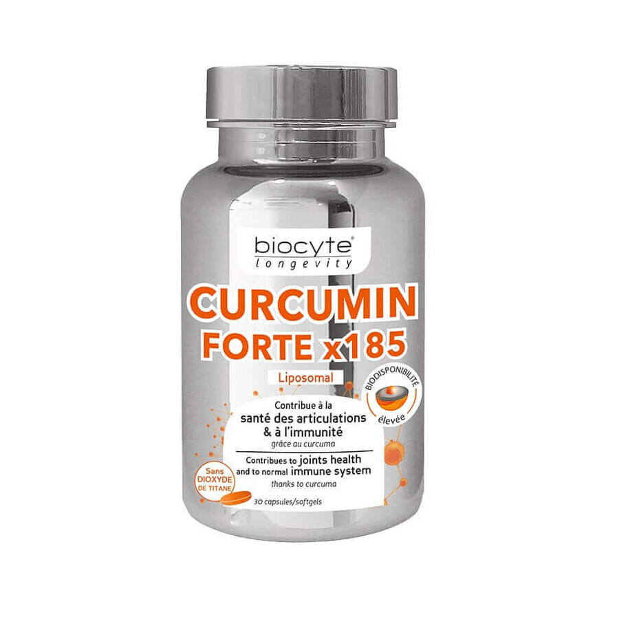 Curcumina Forte x 185 Lipozomal, 30 cápsulas, Biocyte