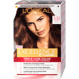 Loreal Paris EXCELLENCE CREME Tintura permanente per capelli con ammoniaca 5.32, 1 pz