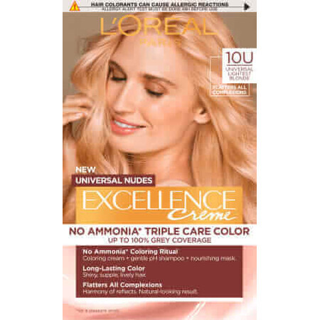 Loreal Paris  EXCELLENCE CREME Vopsea permanentă 10U lightest blonde, 1 buc