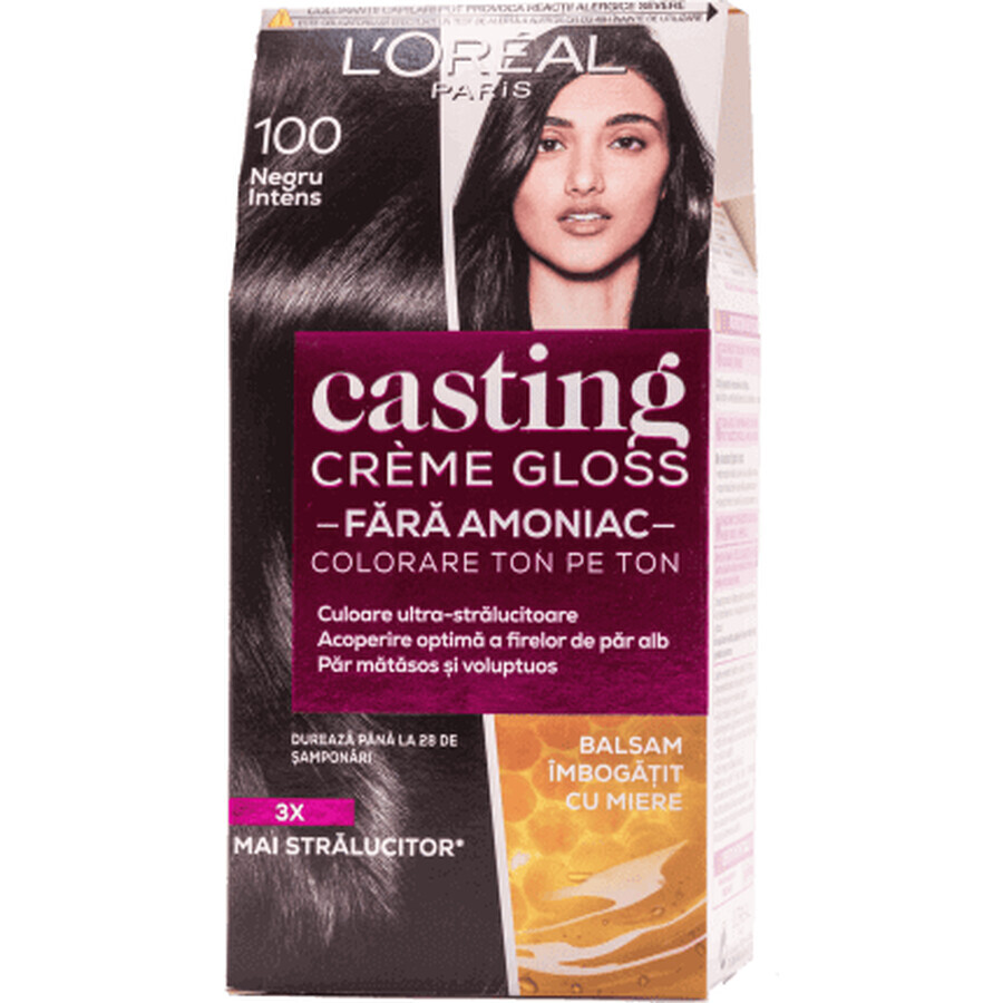 Loreal Paris CASTING CREME GLOSS Teinture 100 noir intense, 1 pc