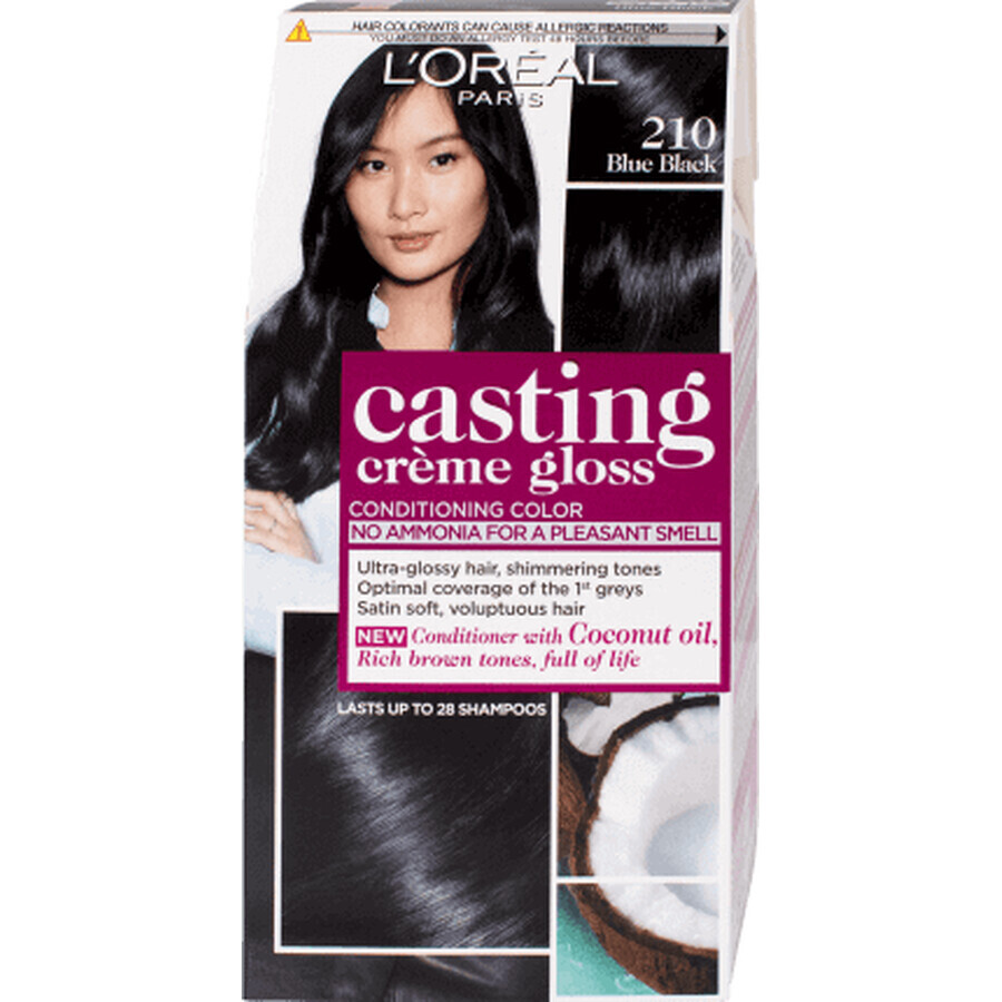 Loreal Paris CASTING CREME GLOSS Tintura per capelli 210 blu nero, 1 pz