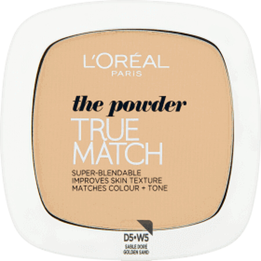 Loreal Paris True Match Compact Powder 5D/5W Golden Sand, 9 g