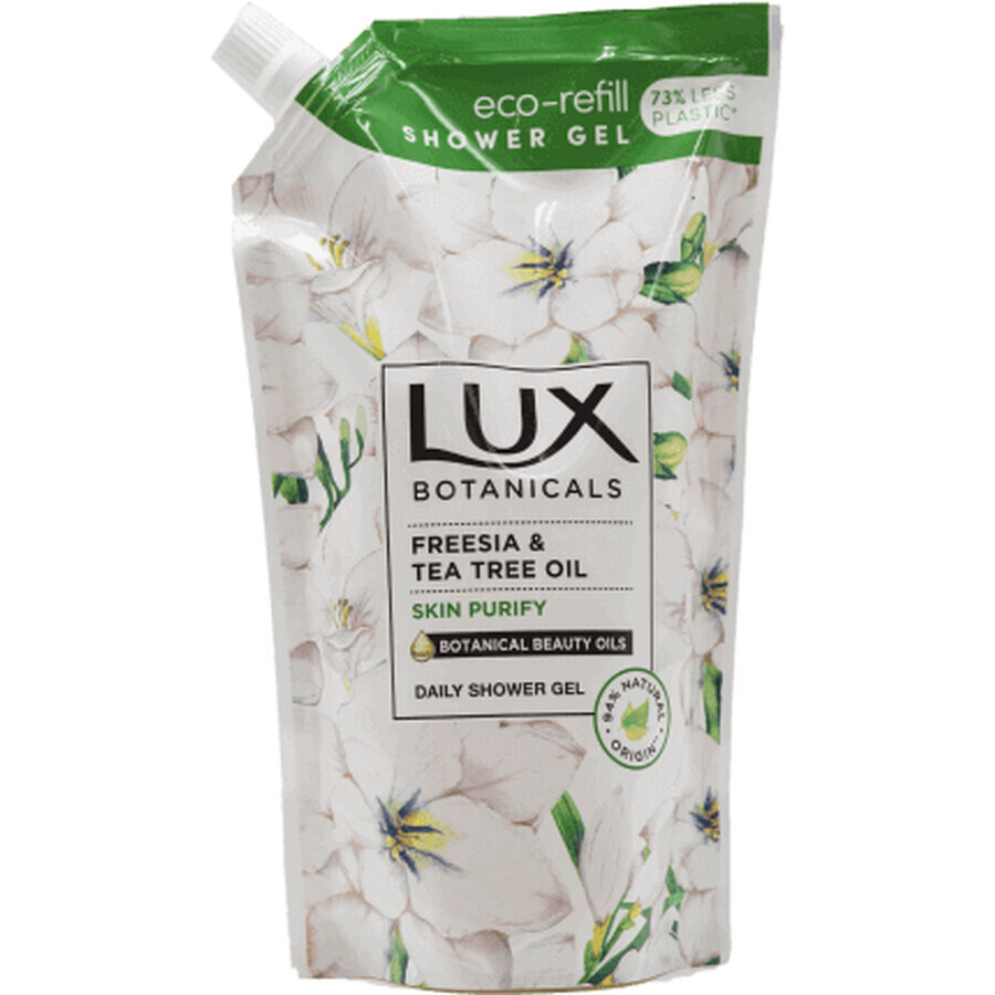 Lux Botanicals Custodia per gel doccia Fresia, 500 ml