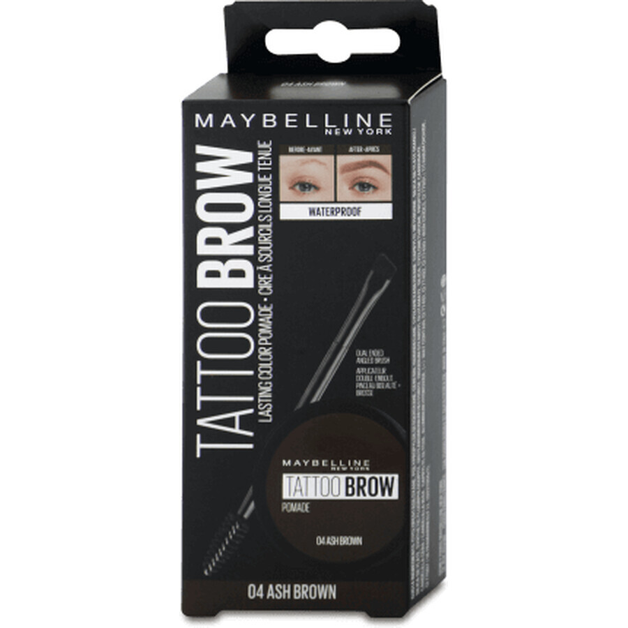 Maybelline New York Tattoo Brow pomade 04 Ash Brown, 1 pz.