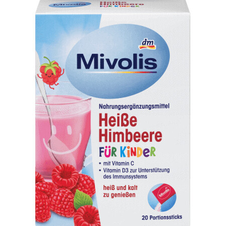 Mivolis Bebida caliente de frambuesa para niños, 100 g