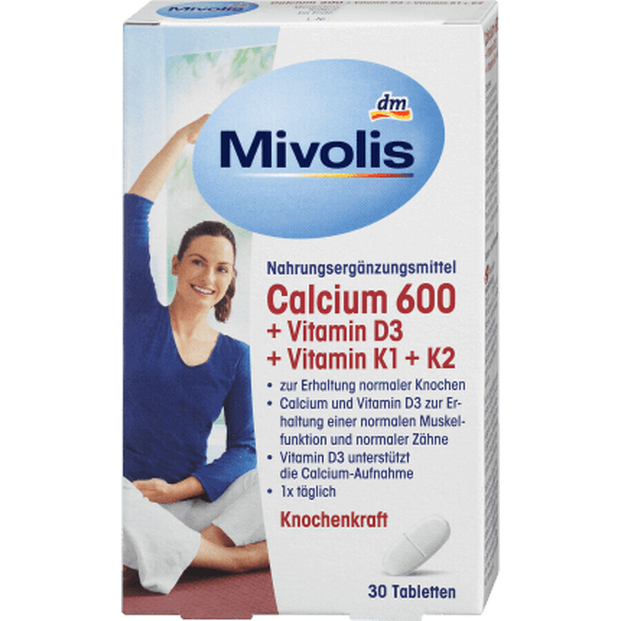 Mivolis Calcium 600+Vitamin D3 +Vitamin K1+K2 tablets, 51 g