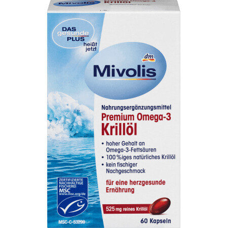 Mivolis Premium Omega-3 Krill Oil capsule, 60 pz.