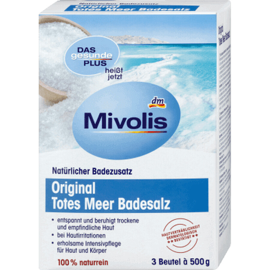 Mivolis Sale da bagno originale del Mar Morto, 1,5 Kg