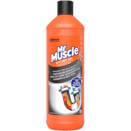 Mr Muscle Gel per disostruire le tubature del bagno e della cucina, 1 l