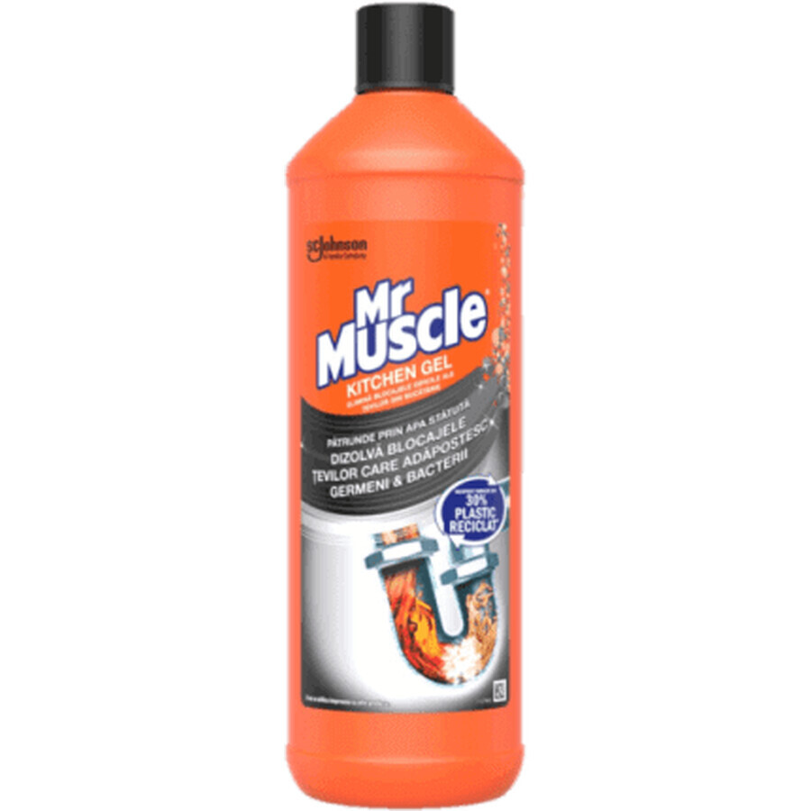 Mr Muscle Gel per disostruire le tubature del bagno e della cucina, 1 l