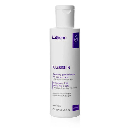 Toleriskin struccante liquido per viso e occhi, 200 ml, Ivatherm