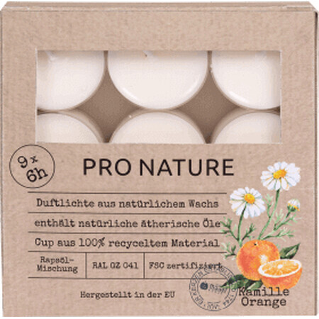 Mueller pro nature Set candele profumate al rosmarino e lavanda, 9 pz