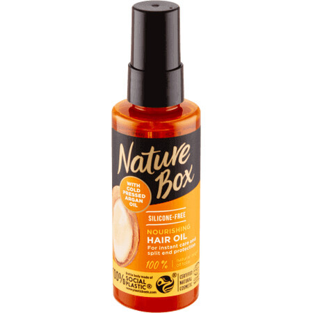 Nature Box Olio per capelli all'argan, 70 ml