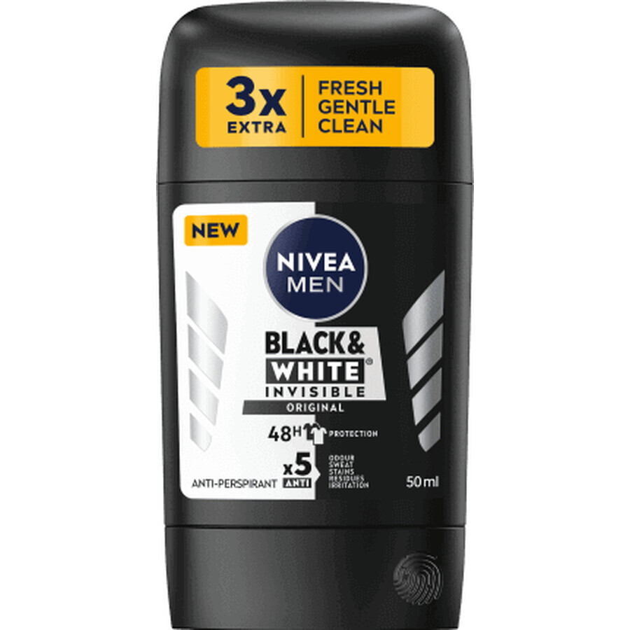 Nivea MEN Deodorante stick da uomo B&W Power, 50 ml