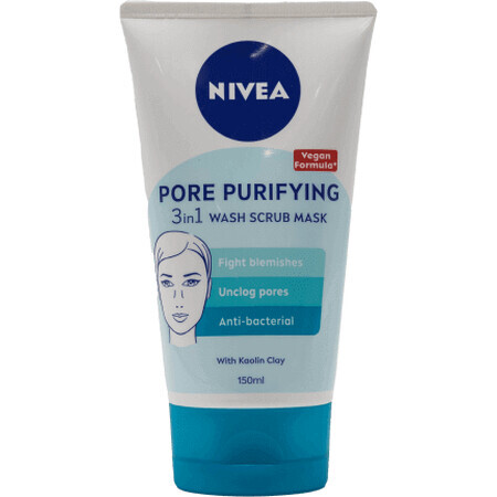 Nivea Pore Purifying maschera esfoliante 3in1, 150 ml