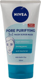 Nivea Pore Purifying maschera esfoliante 3in1, 150 ml
