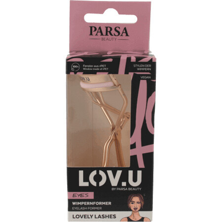 Pinzas rizadoras de pestañas Parsa Beauty LOV.U, 1 unidad