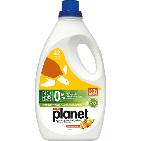 Planet Detergente liquido per bucato arancione, 2,1 l