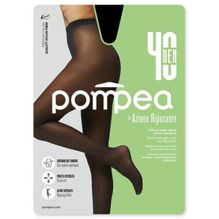 Pompea Dres donna Azione Riposante 40 DEN 4-L nero, 2 pz