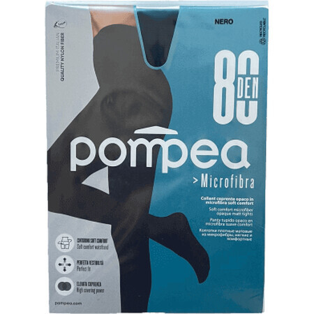 Pompea Dres microfibra donna 80 DEN nero, 1 pz