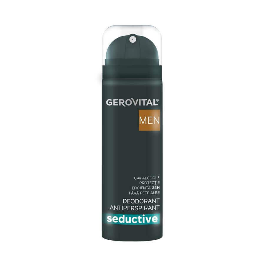 Gerovital Men Seductive Antiperspirant Deodorant, 150 ml, Farmec