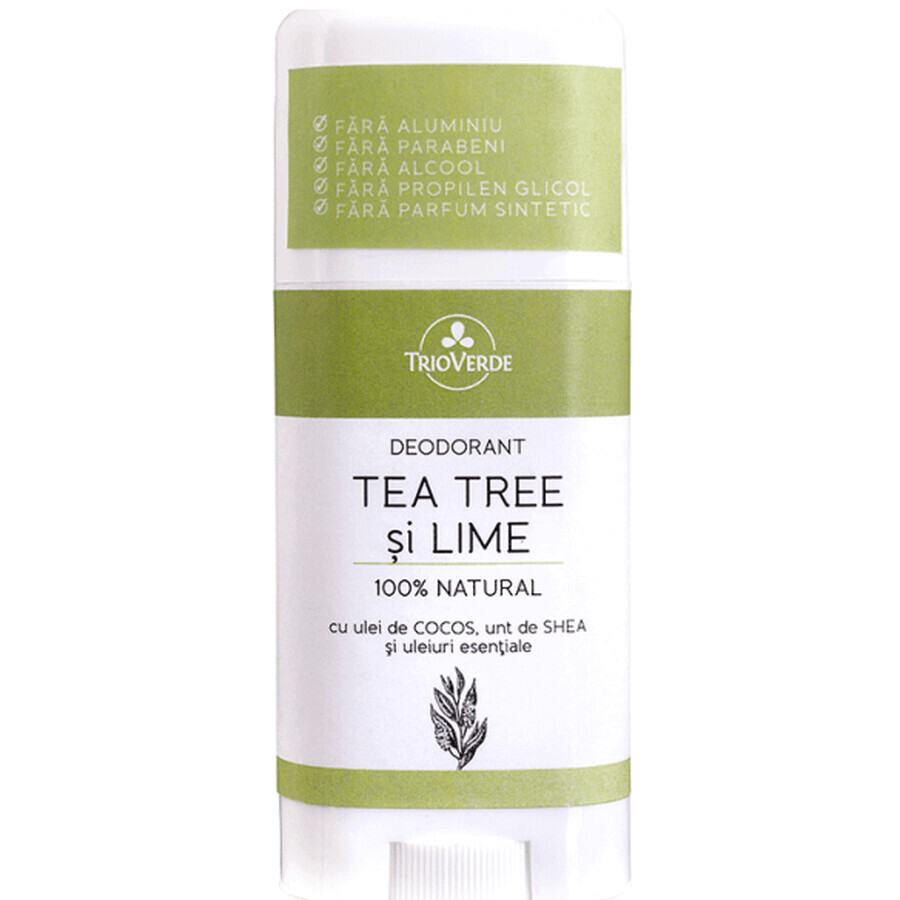 Deodorant with tea tree and lime, 60g, Trio Verde