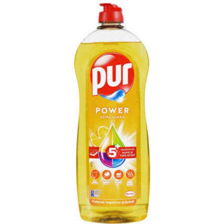 Pur Detersivo per piatti Power Lemon, 750 ml