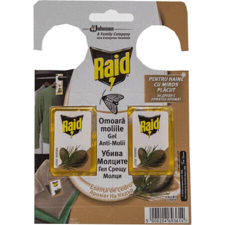 Raid Gel contro le tarme del cedro, 2 pz