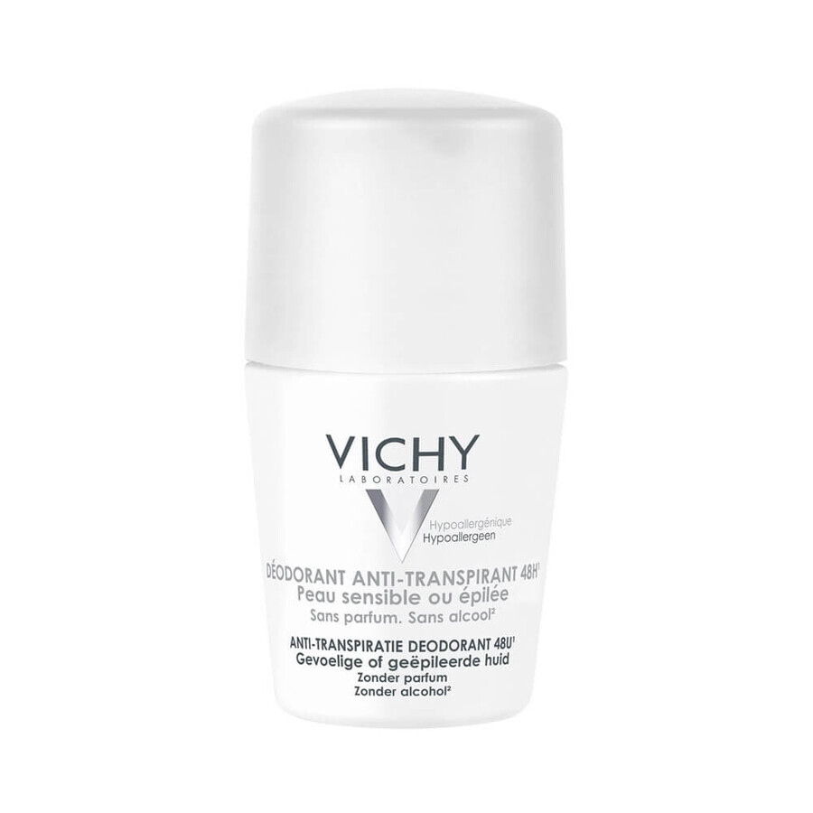 Vichy 48h Antitranspirant Deoroller ohne Duft, 50 ml