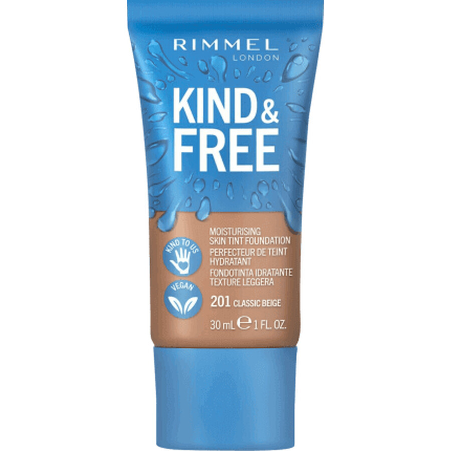 Rimmel London Fondotinta Kind&Free 201 Classic Beige, 30 ml