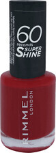 Rimmel London Smalto per Unghie 60 Secondi Super Shine 313 Feisty Red, 8 ml