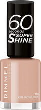 Rimmel London Smalto per unghie 60 Seconds Super Shine 708 Kiss in the nude, 8 ml