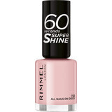 Rimmel London Nail Polish 60 Seconds Super Shine 722 All Nails On Deck, 8 ml