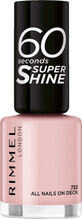 Rimmel London Smalto per unghie 60 Seconds Super Shine 722 All Nails On Deck, 8 ml