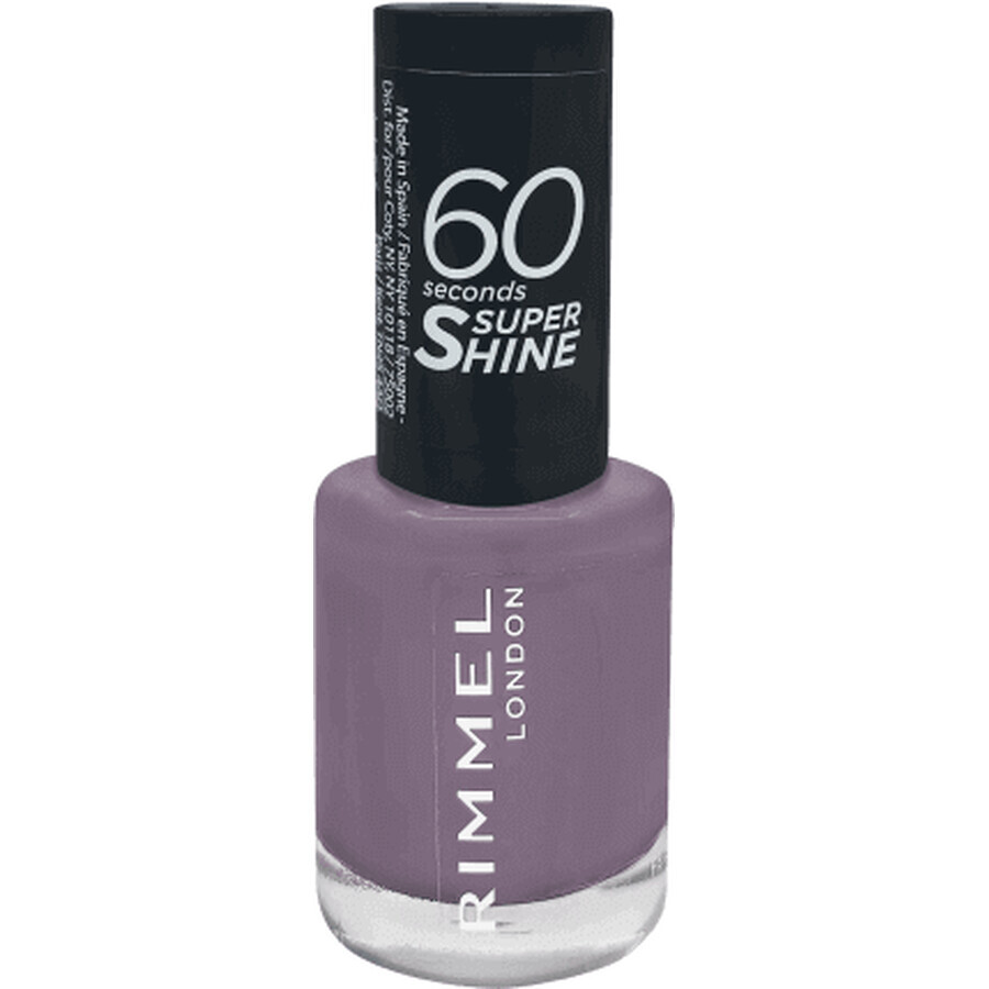 Rimmel London Smalto per unghie 60 Seconds Super Shine 810 Grungy Grey, 8 ml