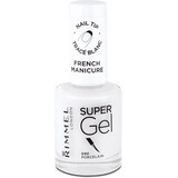 Rimmel London Super Gel French Manicure Nail Lacquer 090 Porcelain, 12 ml