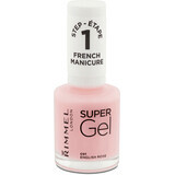 Rimmel London Super Gel French Manicure Nail Polish 091 English rose, 12 ml