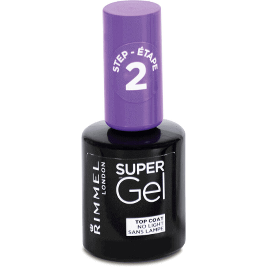 Rimmel London Super Gel Top Coat Nail Lacquer, 12 ml